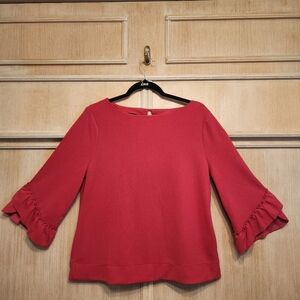 nwot Talbots Women's Cranberry Bell Sleeve Blouse SZ LP